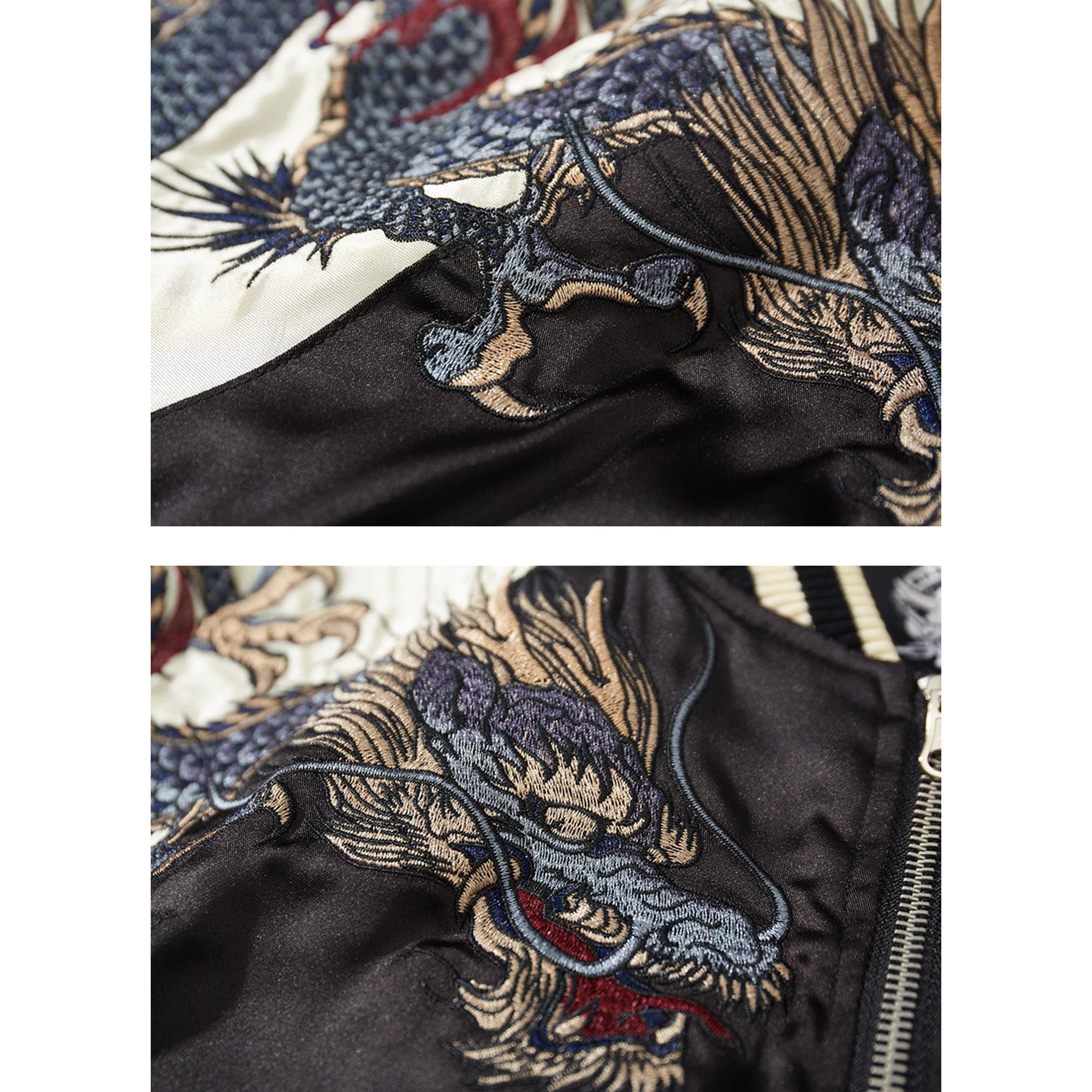 Cool Dragon Sukajan Giacca Tigre Ricamato Giacche Per Gli Uomini Giapponese Inverno Giacca A Vento Mens Cappotto Casual
