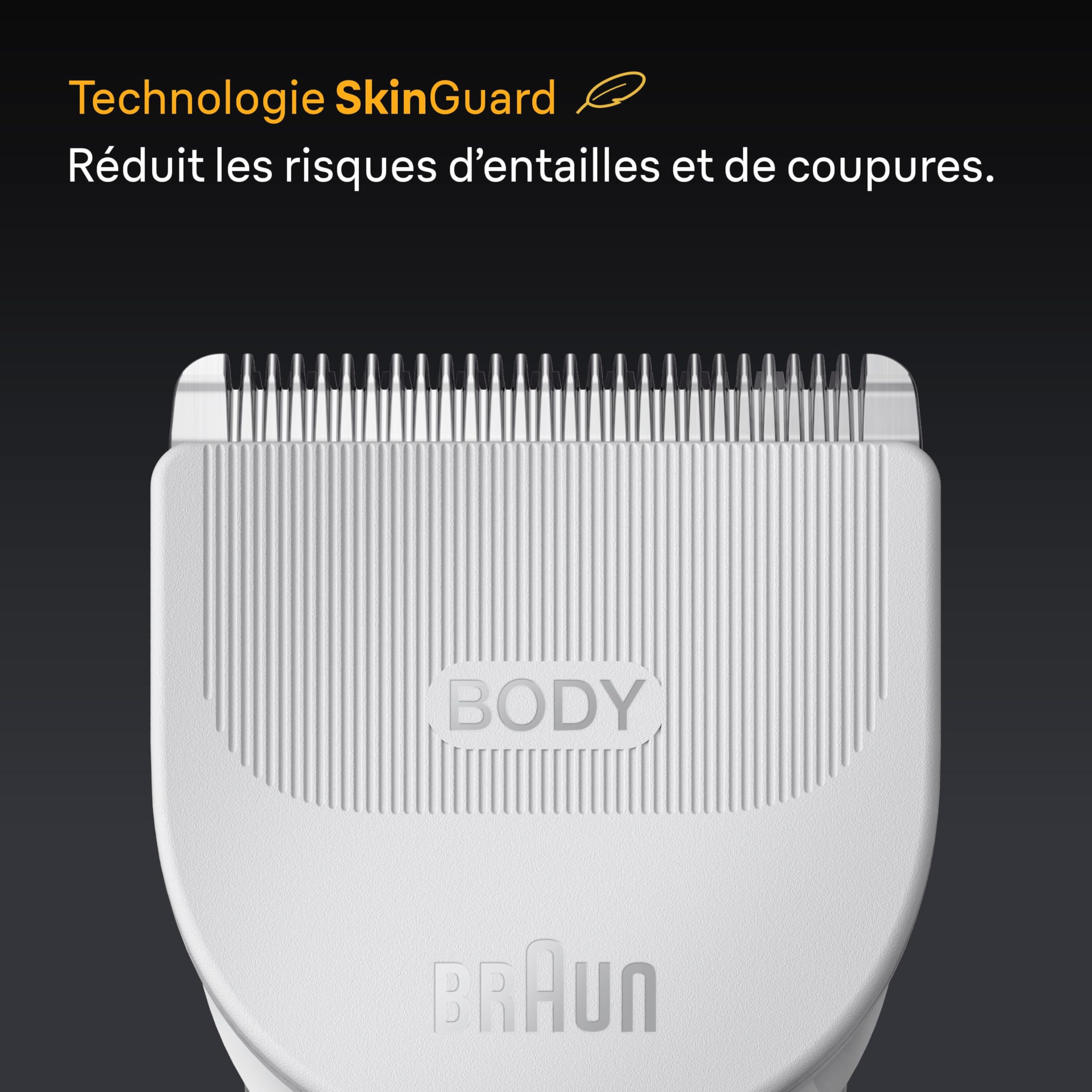 Braun Tondeuse Electrique Homme, pour le Corps, Series 5, BG5555, Grise | Etanche, Batterie Rechargeable, Lame SkinGuard, sans Fil, Coffret avec +7 Outils de Rasage, Emballage en Carton