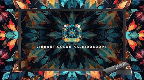 Vídeo de caleidoscópio de cores vibrantes-visuais fractais hipnotizantes para relaxamento e estimula