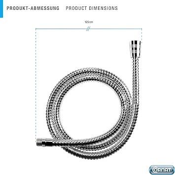 Cornat AE70100 dish shower hose 1/2 inch x 3/8 inch x 125 cm
