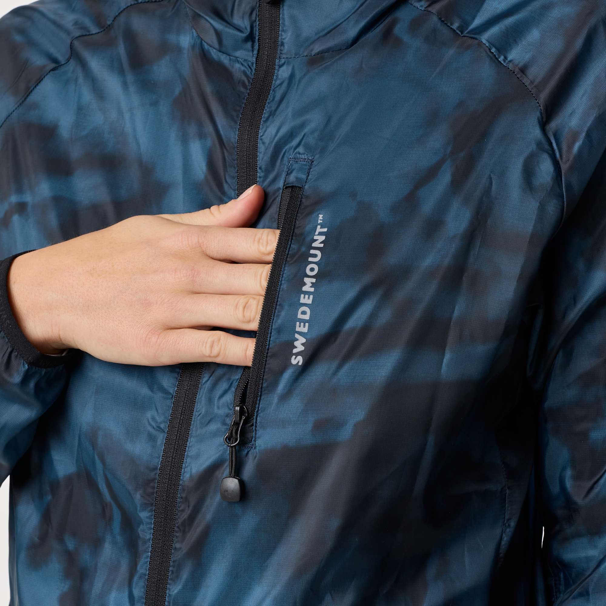 Swedemount Chaqueta cortavientos plegable para mujer, ligera, impermeable y resistente al viento para entrenamiento al aire libre