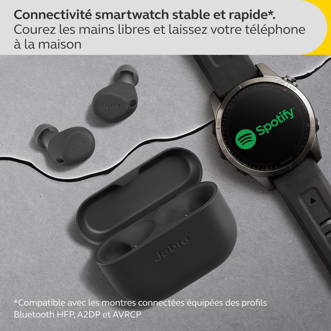 Jabra Elite 8 Active - Écouteurs sans Fil Bluetooth Intra-Auriculaires - Réduction de Bruit Hybride adaptative - 6 Microphones intégrés, résistants à l'eau et à la Transpiration - Gris foncé