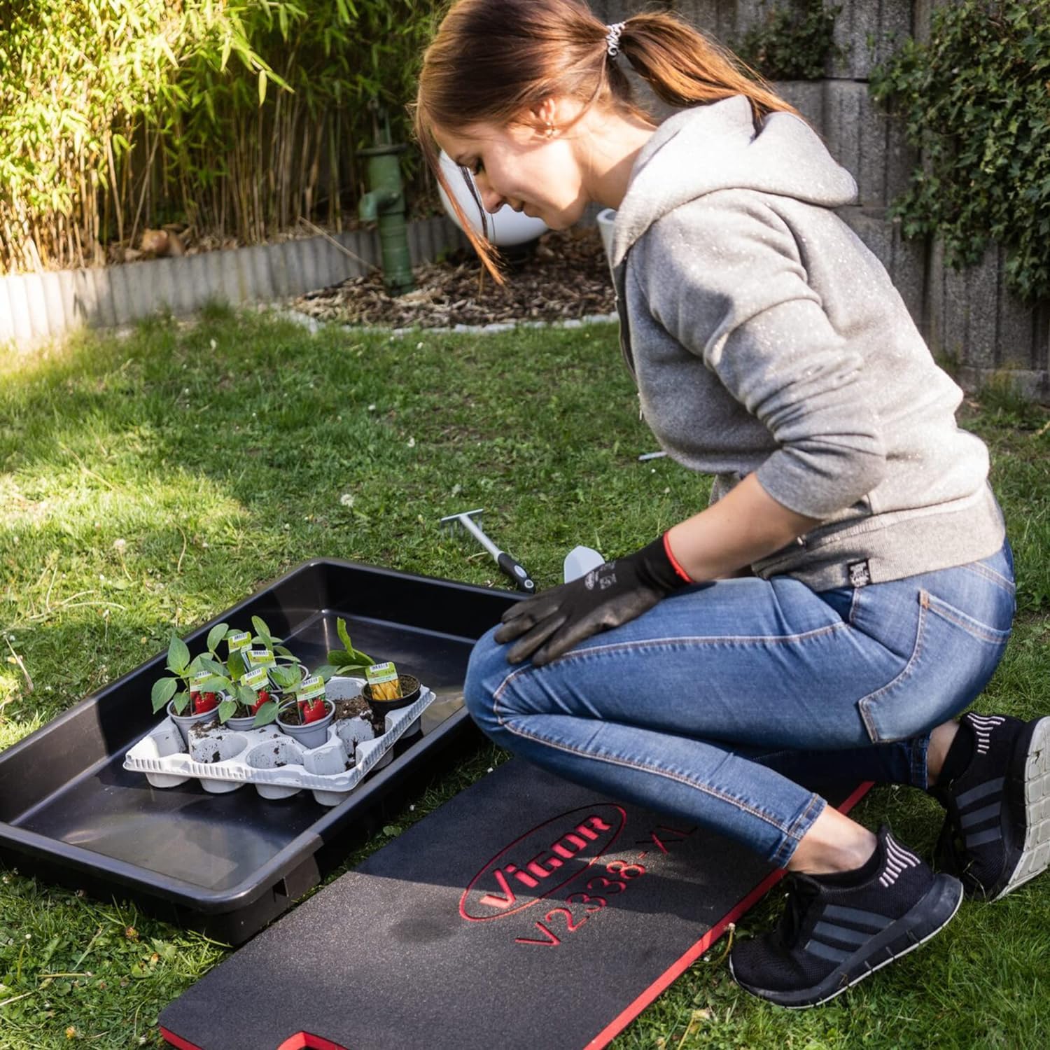 ViGOR V5488 Mehrzweckwanne I 80 x 52 x 10 cm große Lauge- und säurefeste Auffangwanne mit 50l Volumen für universellen Einsatz I aus TÜV-zertifizierter Produktion nach DIN ISO 16901