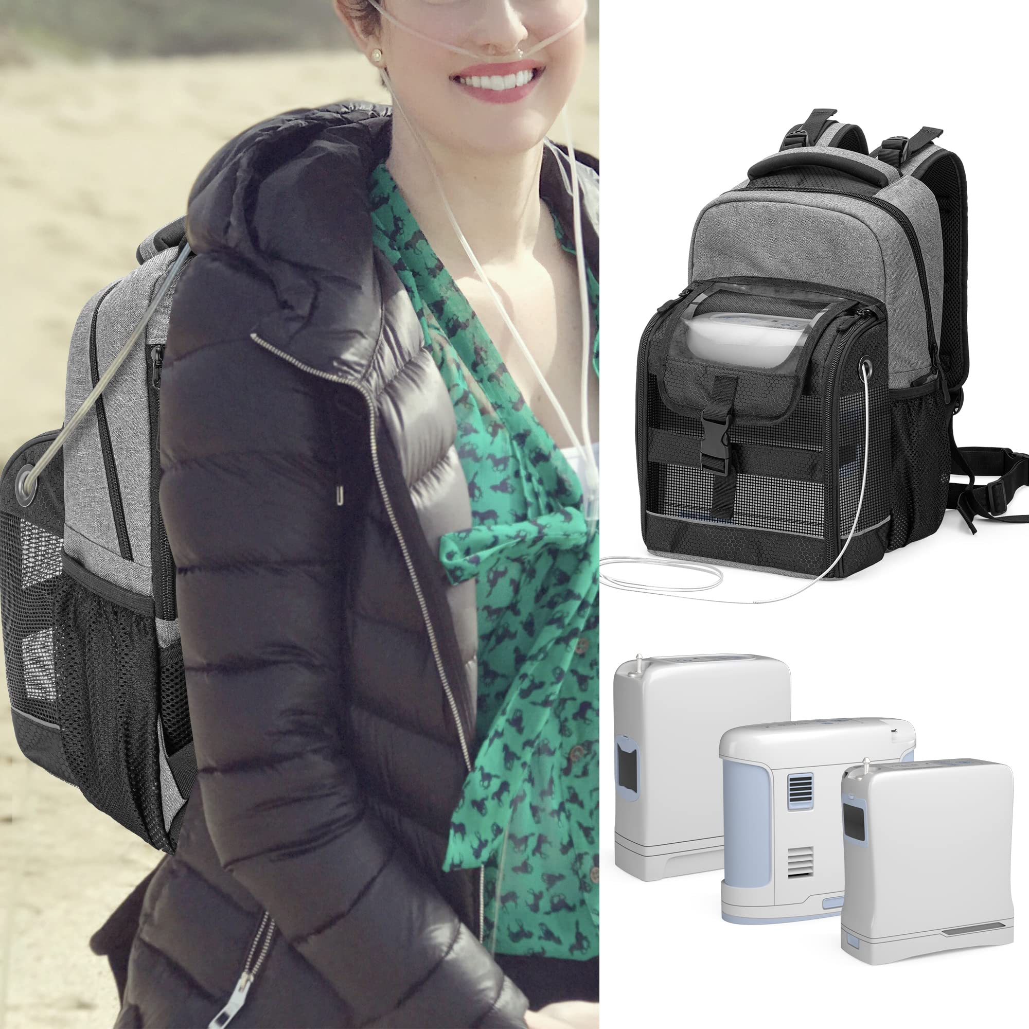 Buy Trunab Portable Oxygen Concentrator Carrying Backpack, POC Bag with