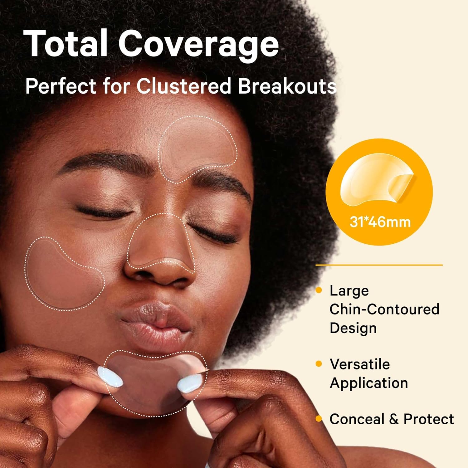 Sosky Invisible Acne Patches & Nose & Chin & Large