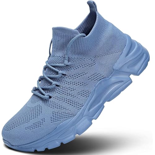 Men's Walking Shoes Tennis Running Slip on Sneakers Lightweight Breathable Casual Work Gym Soft Sole