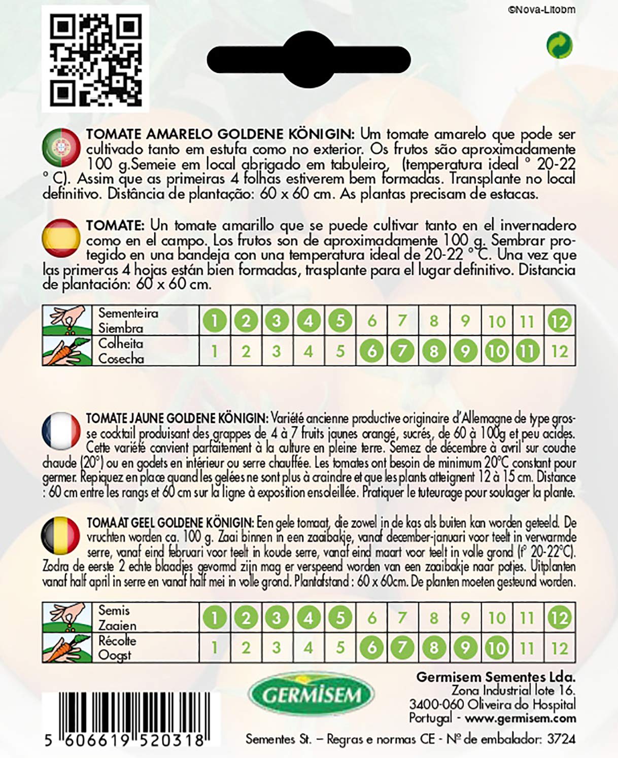 Germisem Goldene Köningin Semi di Pomodoro 0.5 g (Confezione da 2)