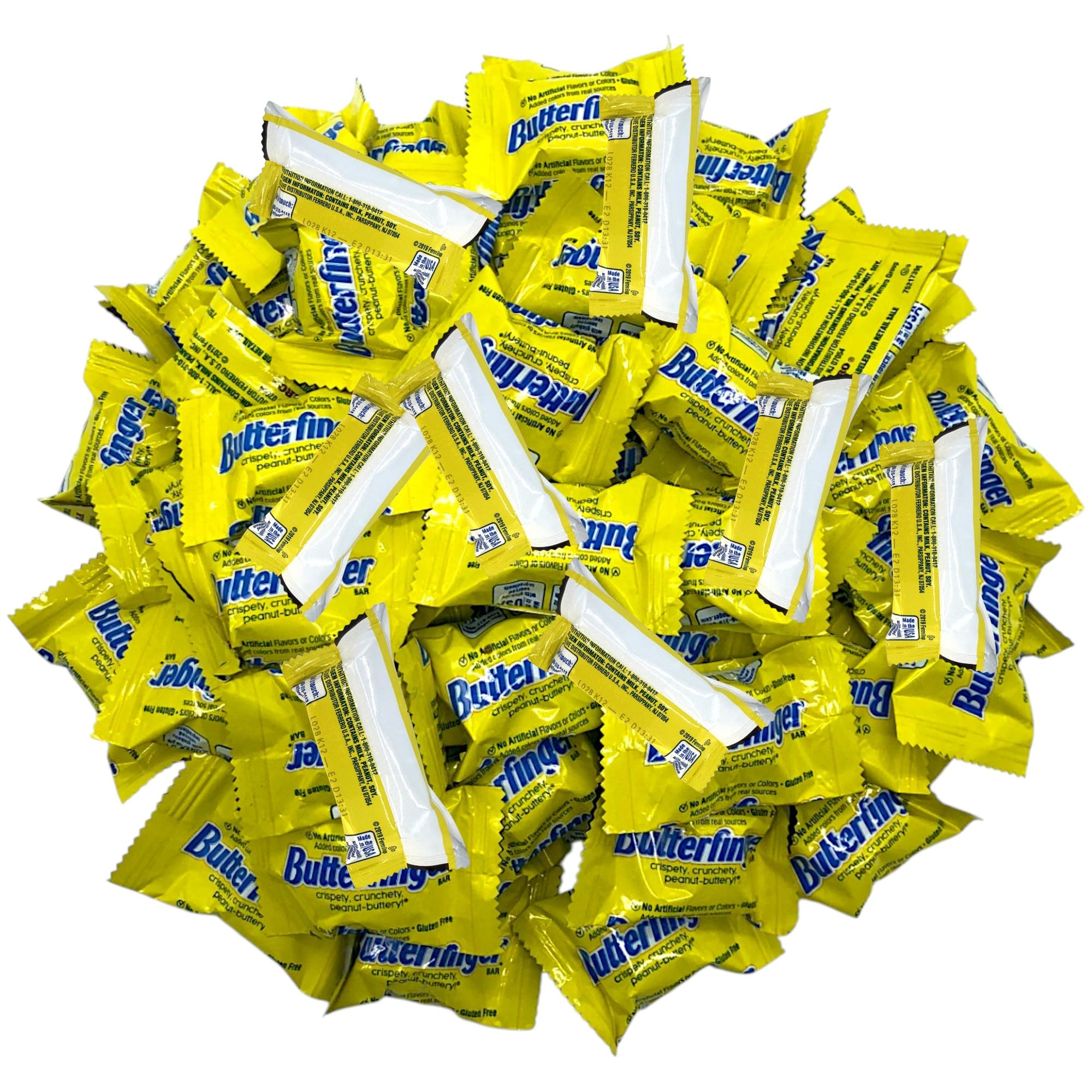 Butter Finger Mini Chocolate Bars-1.5 lbs Crispy, Crunchy, Peanut-buttery B finger Minis-Individually Wrapped Bulk Mini Bars(24 oz)