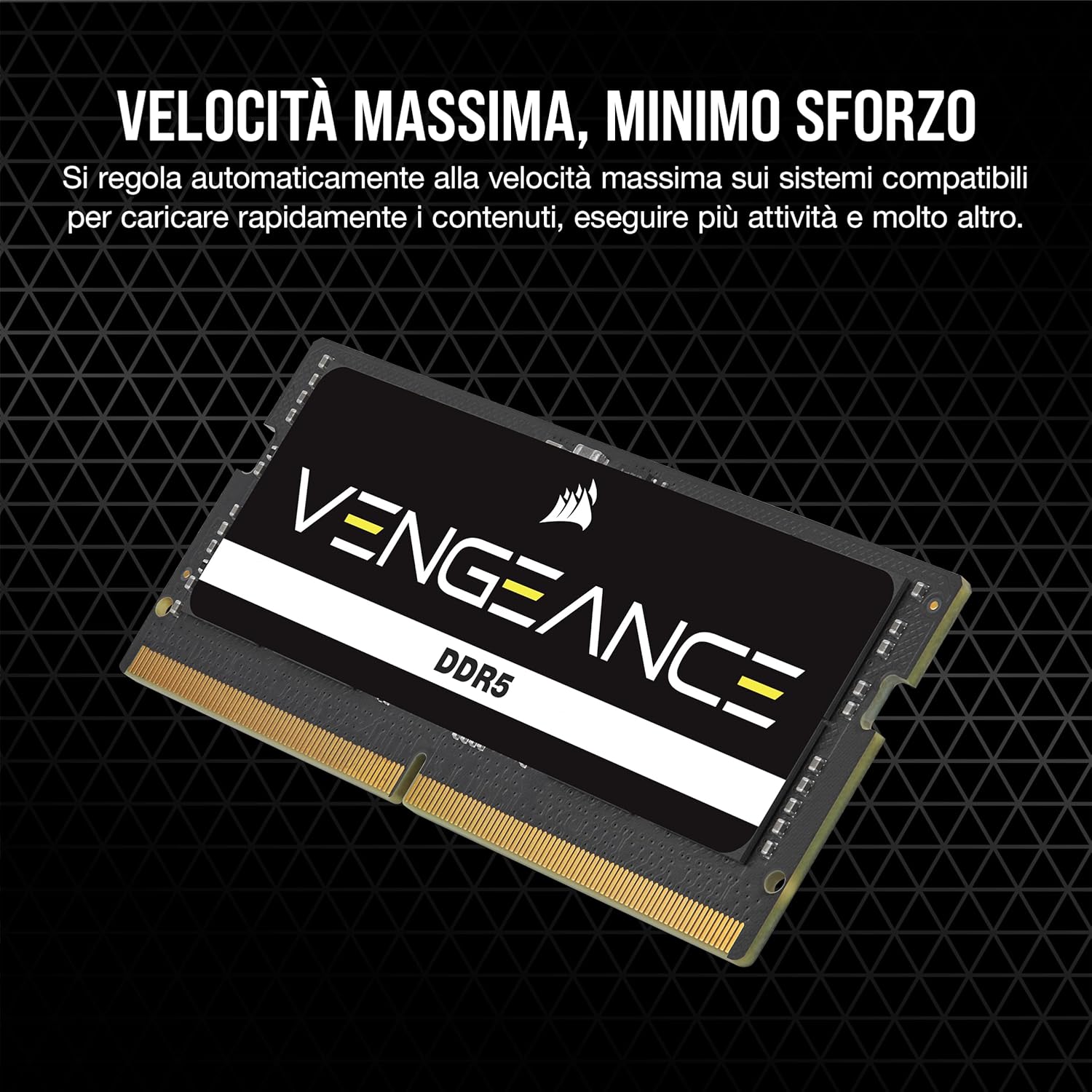 Memoria RAM  Vengeance SODIMM DDR5 da 16GB a 5600MHz con supporto Intel XMP e compatibilità iCUE - Nero - RAM - Immagine 2
