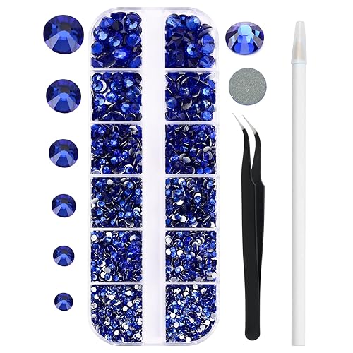 Vista 33 de 3820Pcs Light Green Flatback Rhinestones for Bedazzling, 2-6.5mm Small Rhinestones Diamonds Kit, Flat Back Crystals Gems for Nail Art and Crafts