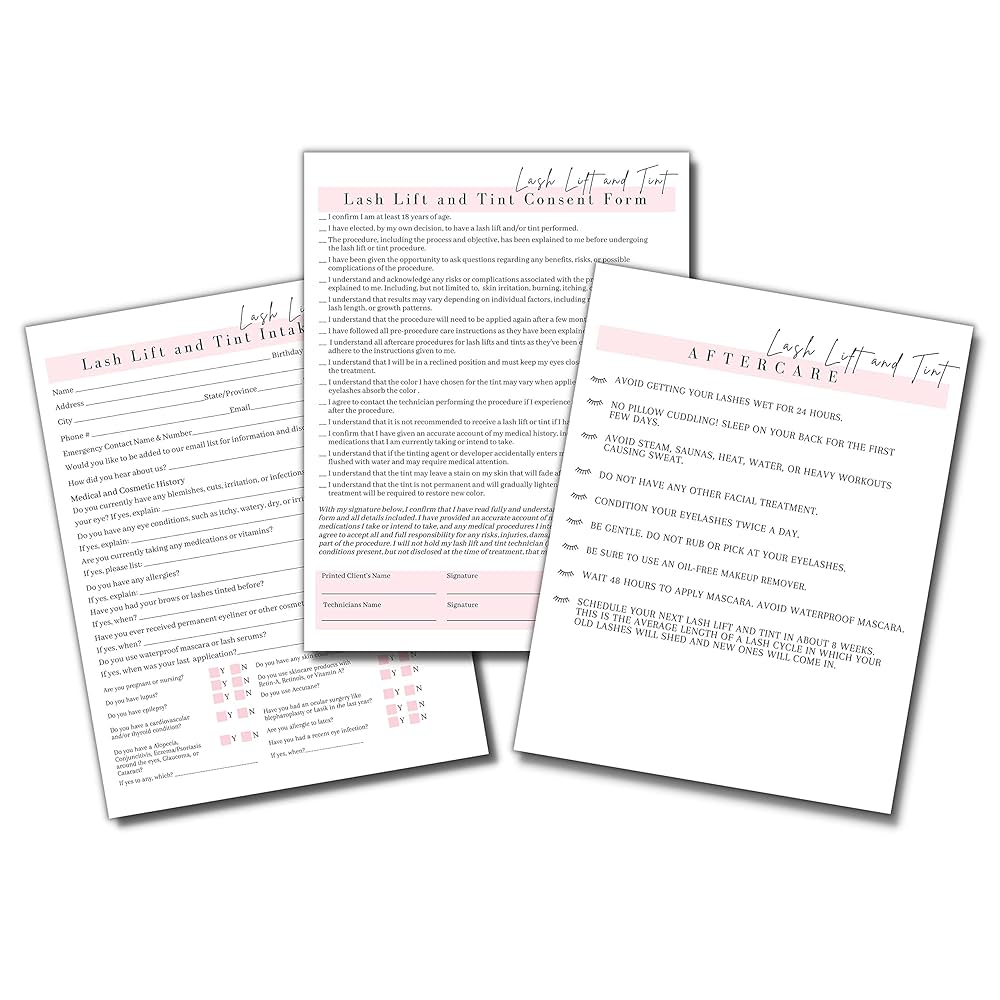 amazon-com-lash-lift-tint-consent-form-intake-form-aftercare-form-75-pack-8-5x11-inch-paper-size-form-25-consent-forms-25-client-intake-forms-25-aftercare-forms-office-products for Free Printable Lash Lift Consent Form Amazon.com: Lash Lift & Tint Consent Form, Intake Form, Aftercare Form | 75 Pack | 8.5x11