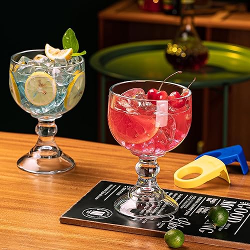 Miniatura 4 de Schooner - Juego de 4 vasos de cerveza de 21.5 onzas, vasos de margarita extra grandes con 4 clips de color, copa de cóctel de camarones, vasos de