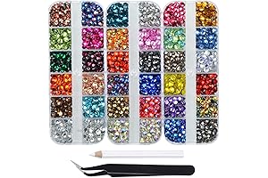 Massive Beads: 8800+ Flatback Glass Rhinestones for DIY Projects
