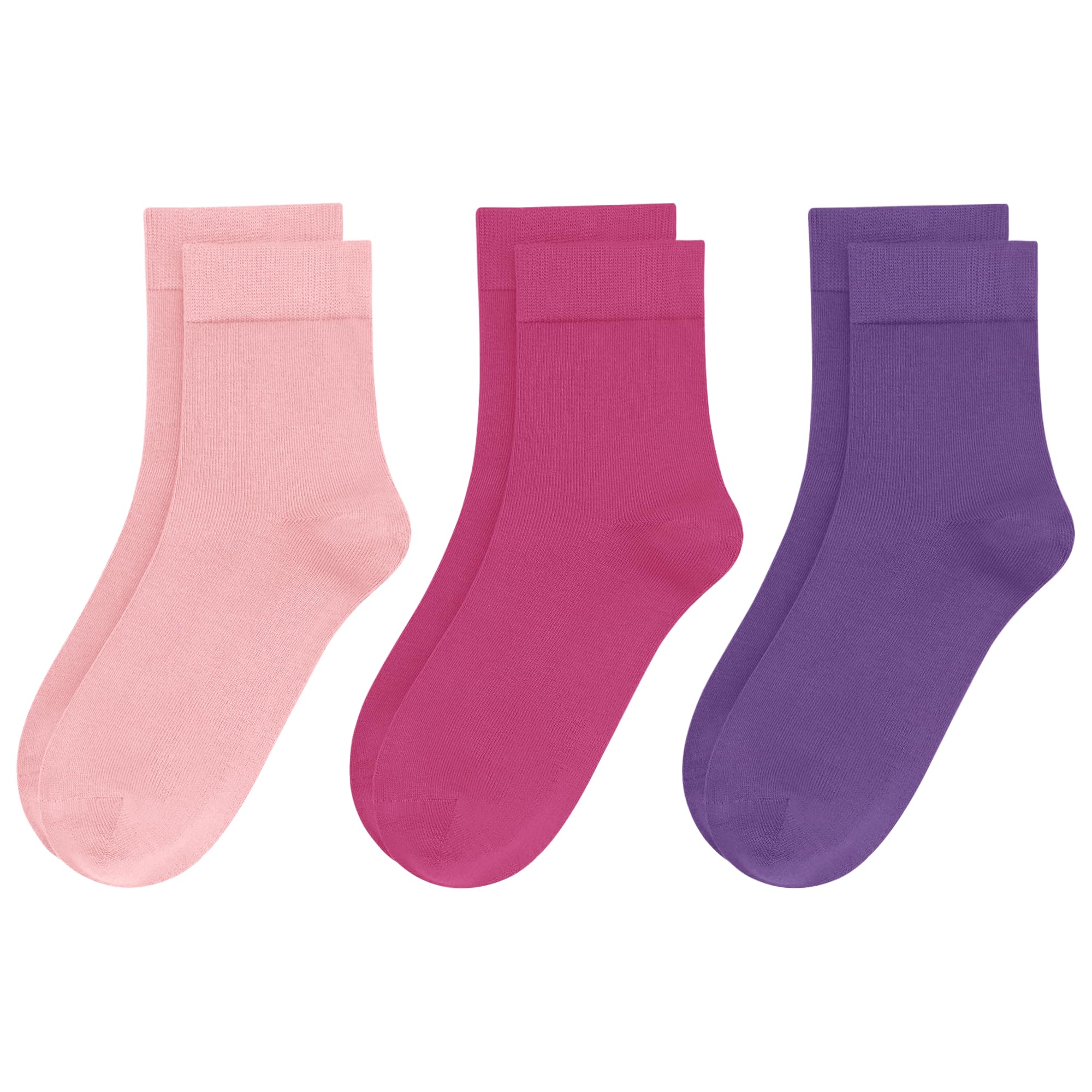Womens Viscose Bamboo Crew Socks Thin Casual Ultra Soft Colorful Above Ankle Socks Breathable Comfortable 3/6 Pairs