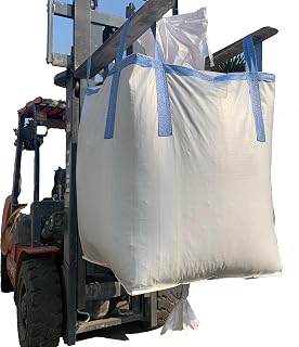 10Pack Aolikebao FIBC Bulk Bag,1.5 Ton Bag, 35.4"L x 35.4"W x 43.3"H,3300lbs SWL Safty Factor 3:1,Woven Polypropylene Bags,Top Circular Feed Inlet Spout Bottom (10, B-blue)