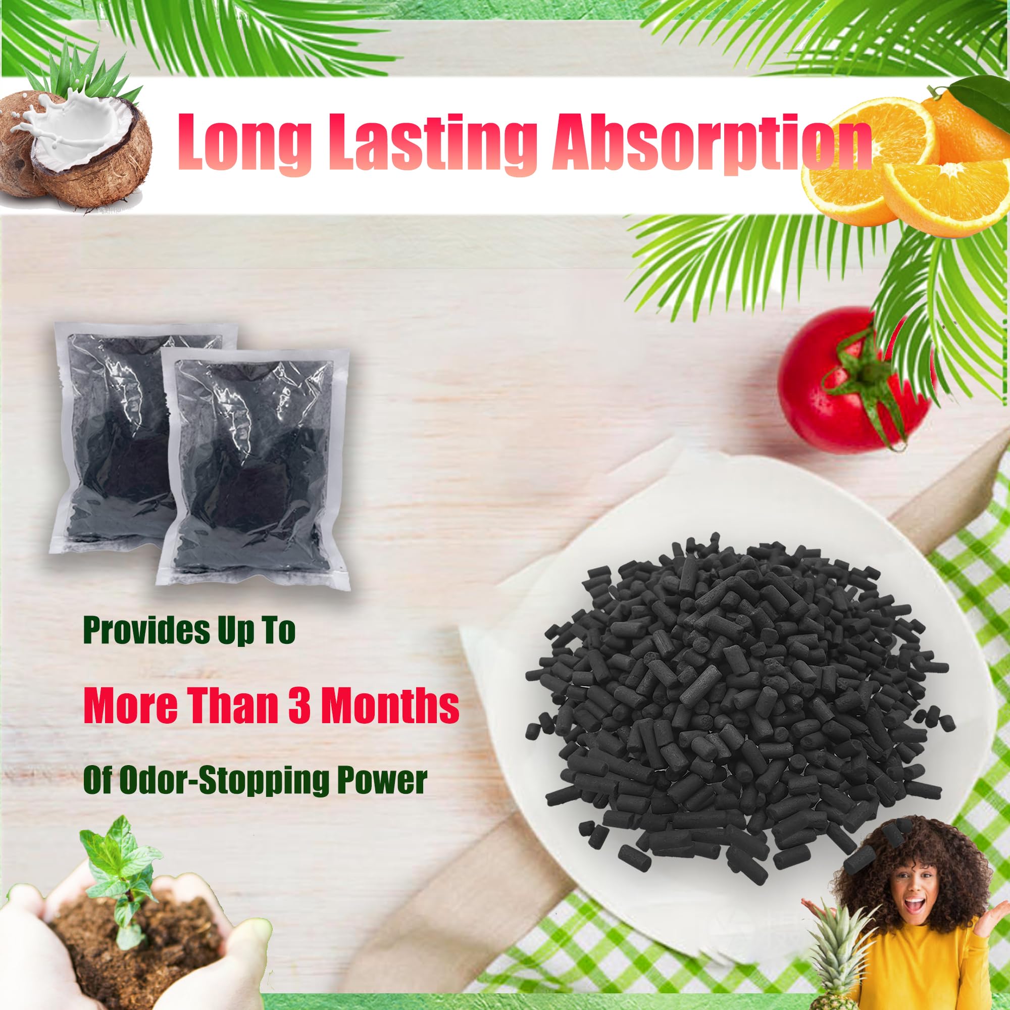 Shurex Activated Carbon Refills For Vitamix Eco 5 FoodCycler - Odor Absorbing Filter Replacement