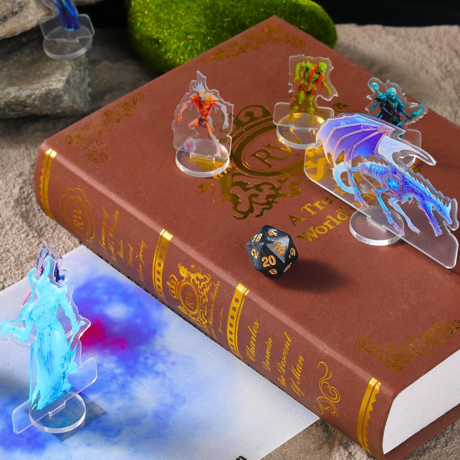 DND Miniatures Bulk Undead Theme Dungeons and Dragons Starter Set 2D Figurines D&D 5E Terrain Minis Kit Pathfinder Map Flat Figures TTRPG Adventures Accessories Tabletop RPG Supplies DM Players Gifts