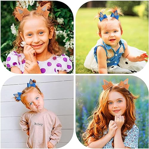 Miniatura 6 de Suministros de fiesta de cumpleaños de perro azul, decoración de casa de muñecas, pinzas para el pelo para niños, niños y niñas, accesorios de