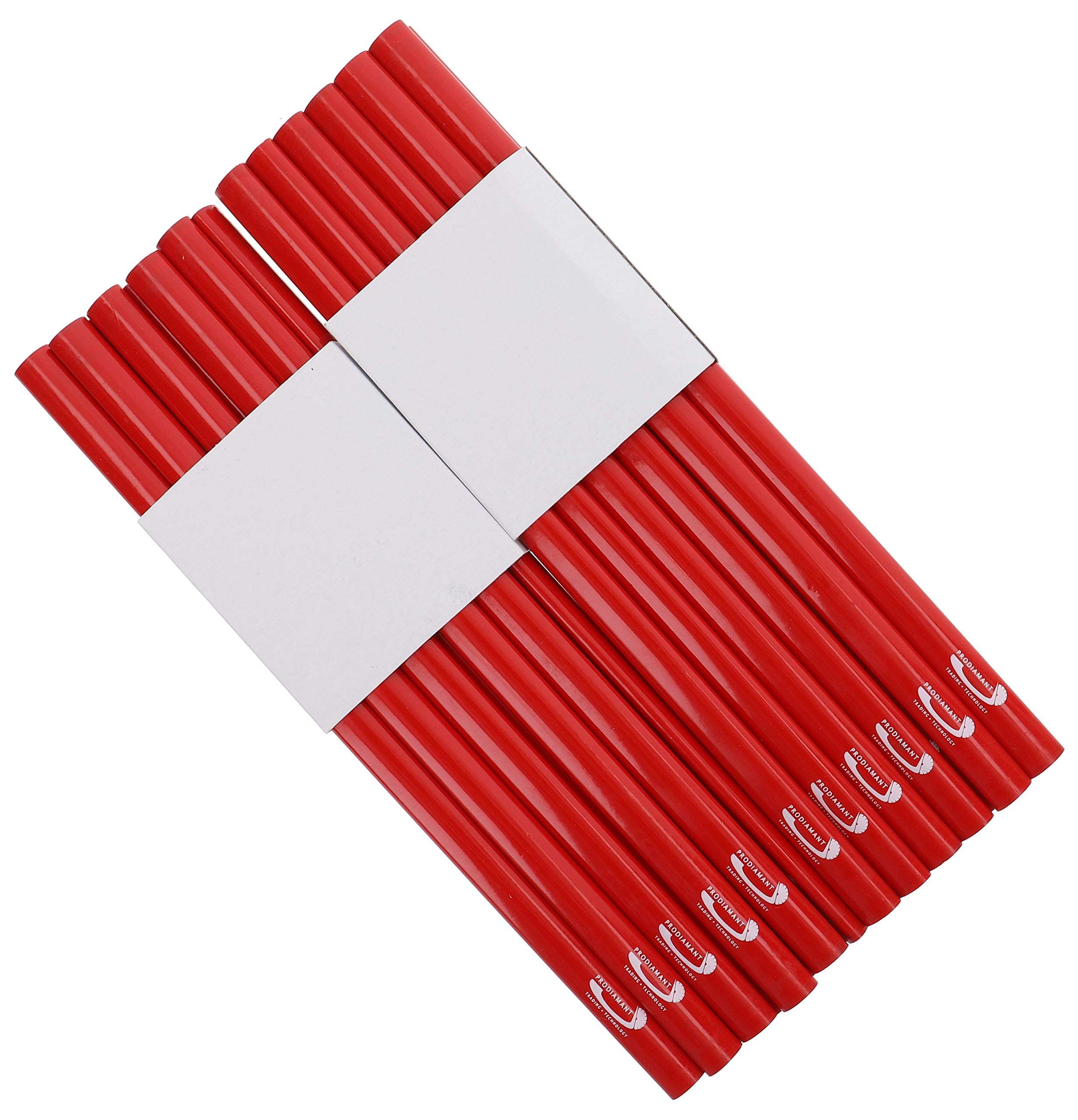 PRODIAMANT crayons de charpentier, lot de 48 – longueur 250 mm, forme ergonomique pour marquage précis en industrie et artisanat