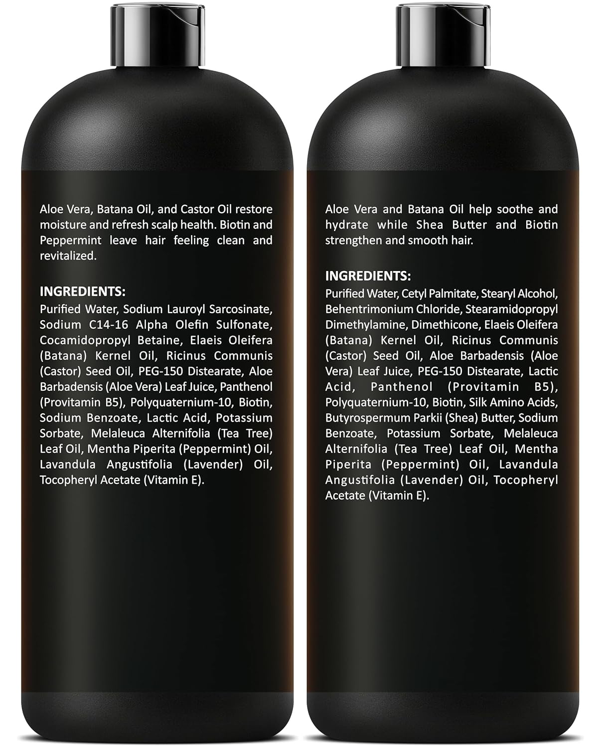 Aloe Vera Shampoo and Conditioner Set | 16 fl oz Each | with Batana Oil | Hydrating, Soothing & Moisture Balance Formula | Nourishing Care for Dry, Itchy or Sensitive Scalp - Image 8