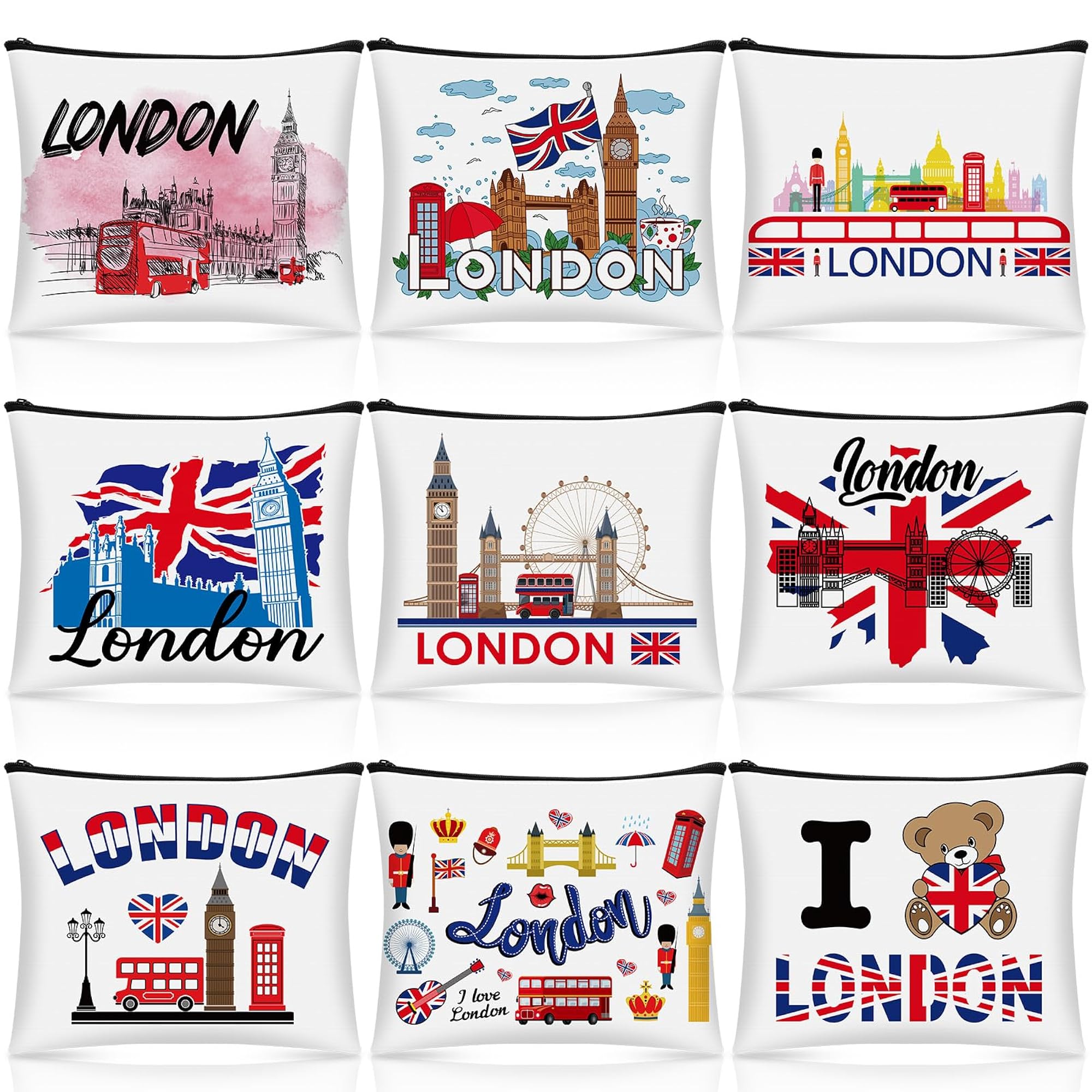 New York Souvenir Cosmetic Bag, 9 Pcs