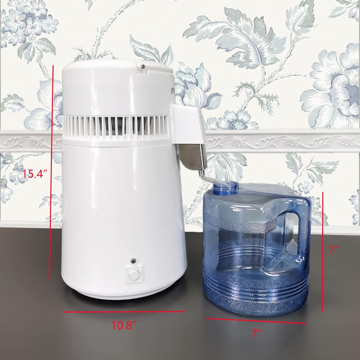 Distilled Water Maker, 1 Gallon Water Distiller, 10.75 X 10.75 X 15.35", 4L Home Countertop Water Distiller Machine, Table Desktop Water Distill Distilling Purifier Purification Filter 15667
