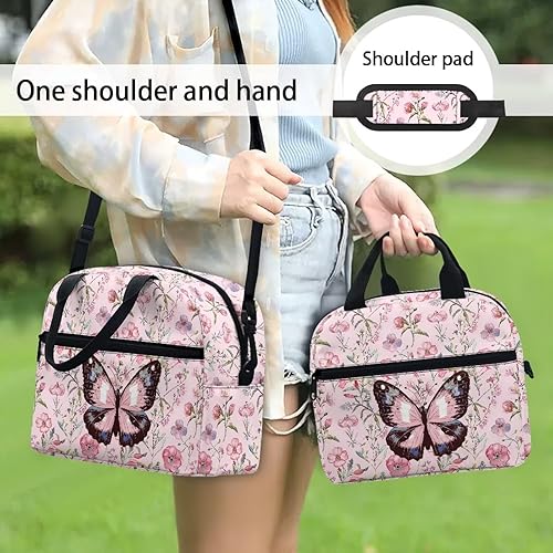 Vista 87 de doginthehole Bolsa de almuerzo portátil de teñido anudado azul, bolsa de almuerzo, organizador reutilizable, hielera para adultos, al aire libre