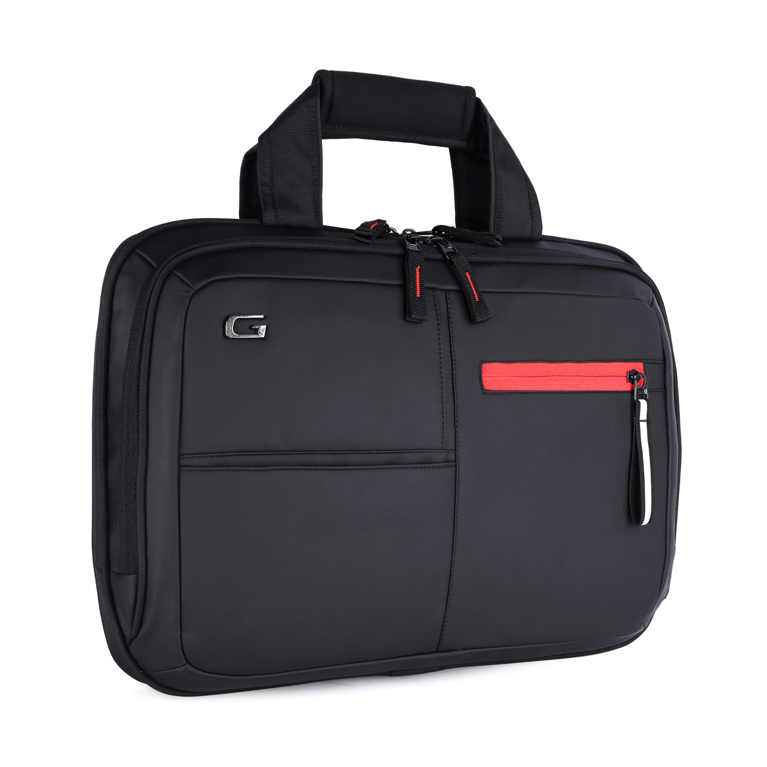 Gear Vector Laptop Briefcase For Men/Women (Black - Red)-image-48