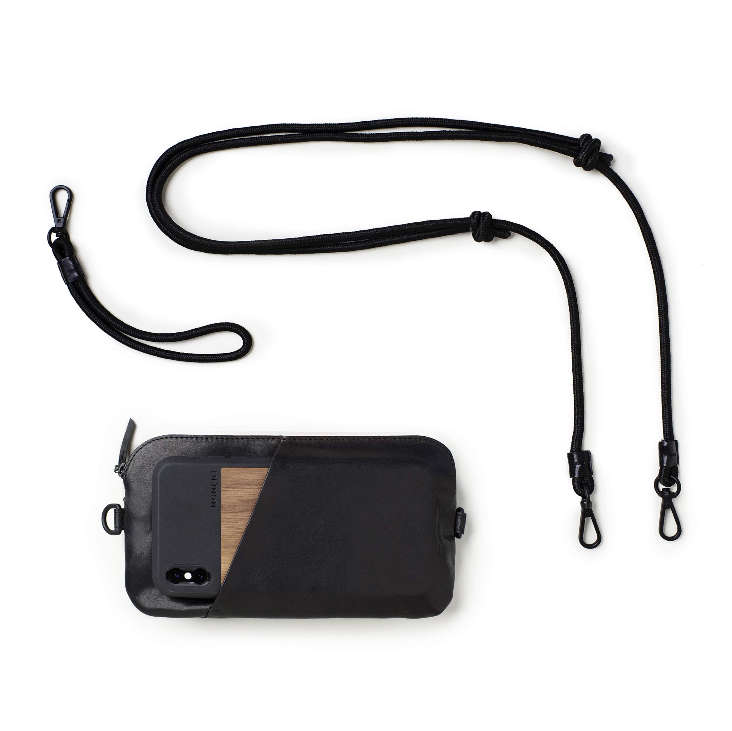 新品Moment Crossbody Wallet ボディウォレットスマホケース Moment - Crossbody Wallet in Black Leather - Carry Your