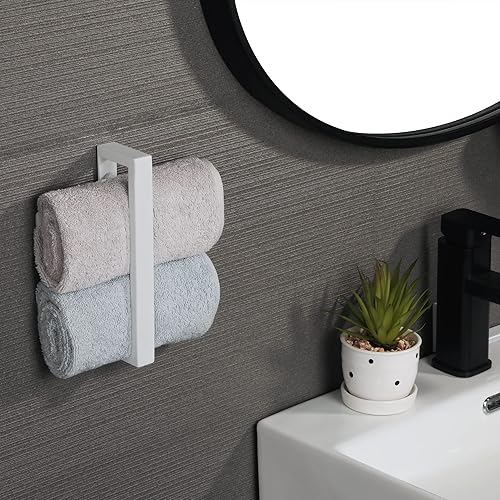 Vista 81 de Alise Toallero de baño, soporte de pared para toallas de baño, toallero para baño, toallero de acero inoxidable SUS304 de 8 pulgadas, negro mate