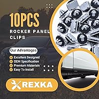 Vista 2 de Rexka 10 clips de moldeo de rueda basculante 19352782 68172491AA compatibles con GM Chevrolet GMC Cadillac Jeep Cherokee Compass Grand Cherokee
