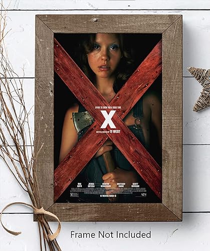 Miniatura 4 de Póster de película de terror X A24 2022 para decoración de pared genial para estética de habitación, póster mate sin marco, regalo de 11 x 17