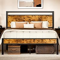 Z-HOM Queen Metal Platform Bed Frame with Headboard, Footboard & Underbed Storage - Easy Assembly, No Box Spring, Silent & Sturdy