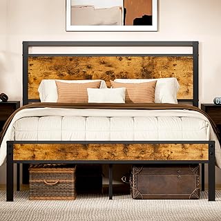 12 Dark Brown Bedroom Ideas for Rich Cozy Restful Style 21 Z-hom Queen Bed Frame with Modern Wood Headboard & Footboard, Upgraded H...