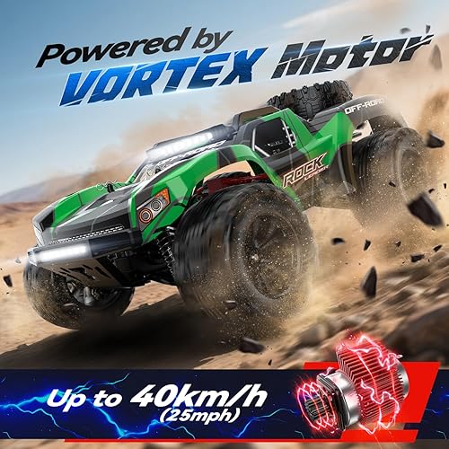 Miniatura 2 de JM Racing 112 Fast RC Cars 40KPH 4WD Camión Desire de control remoto, camión monstruo todoterreno con batería recargable, resistente al agua RTR