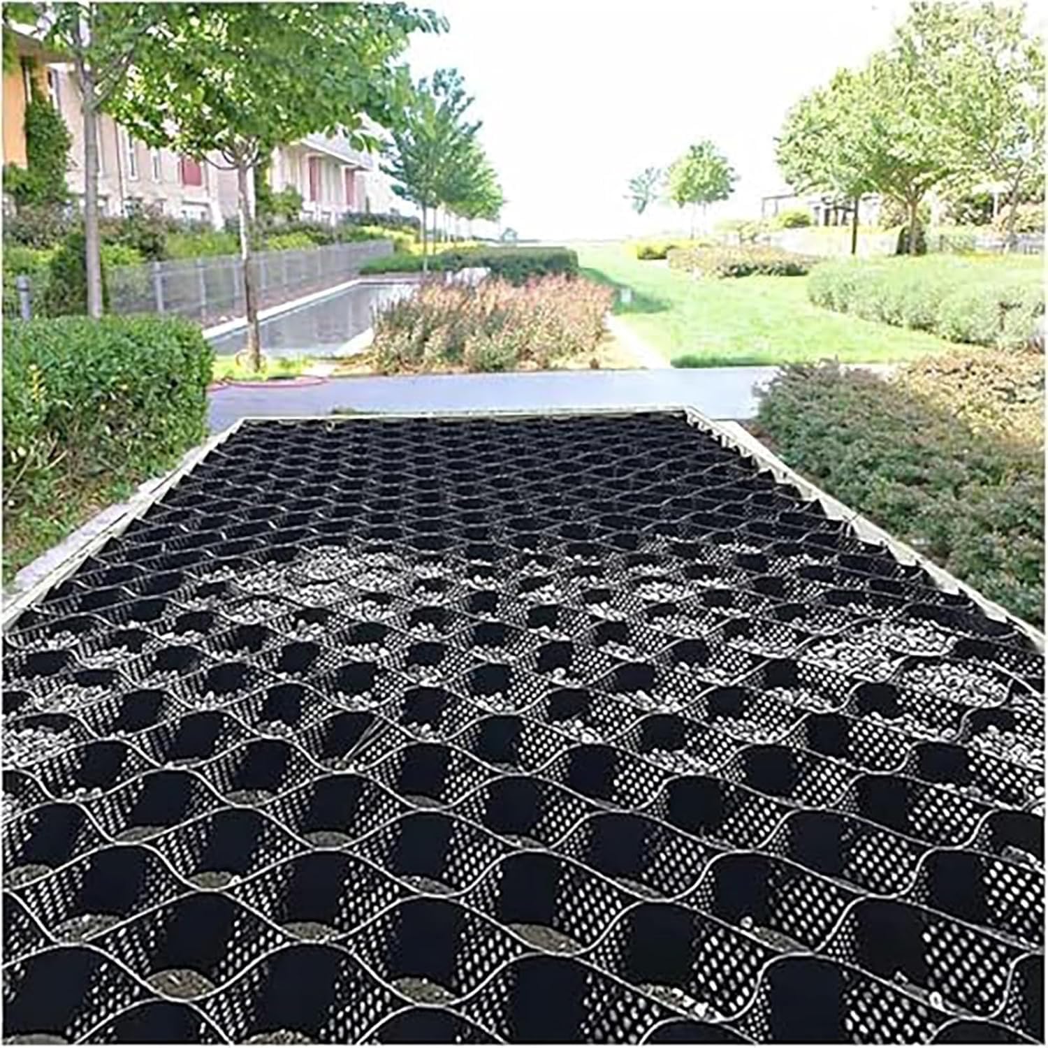 2-Inch Geocell Grid for Driveway and Parking Lot Stabilization - Heavy-Duty Gravel Stabilizer for Various Soil Conditions(3x10 m)