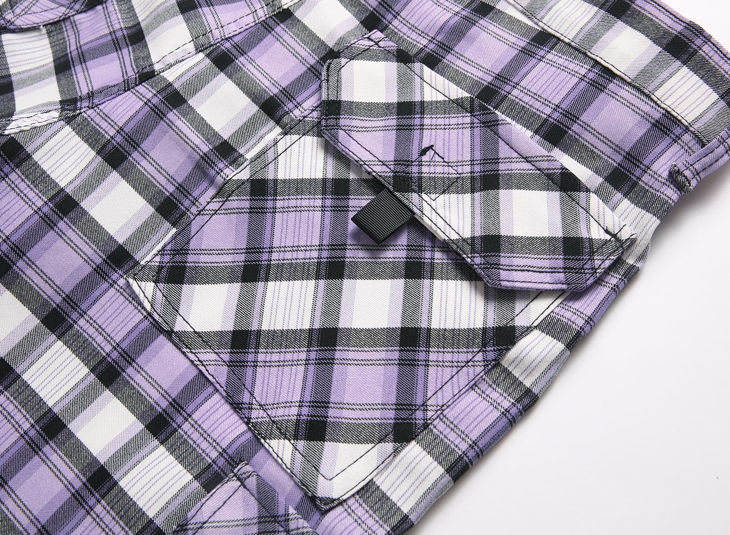 NOVOCCT Cargo Short for Men Relaxed Fit Plaid Outdoor Hiking Work Stretch Cotton Casual Shorts with Multi-Pocket - Image 5