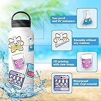 Vista 5 de 50 calcomanías divertidas de ciencia de laboratorio para adolescentes, estudiantes, profesores, experimentos científicos, calcomanías de vinilo