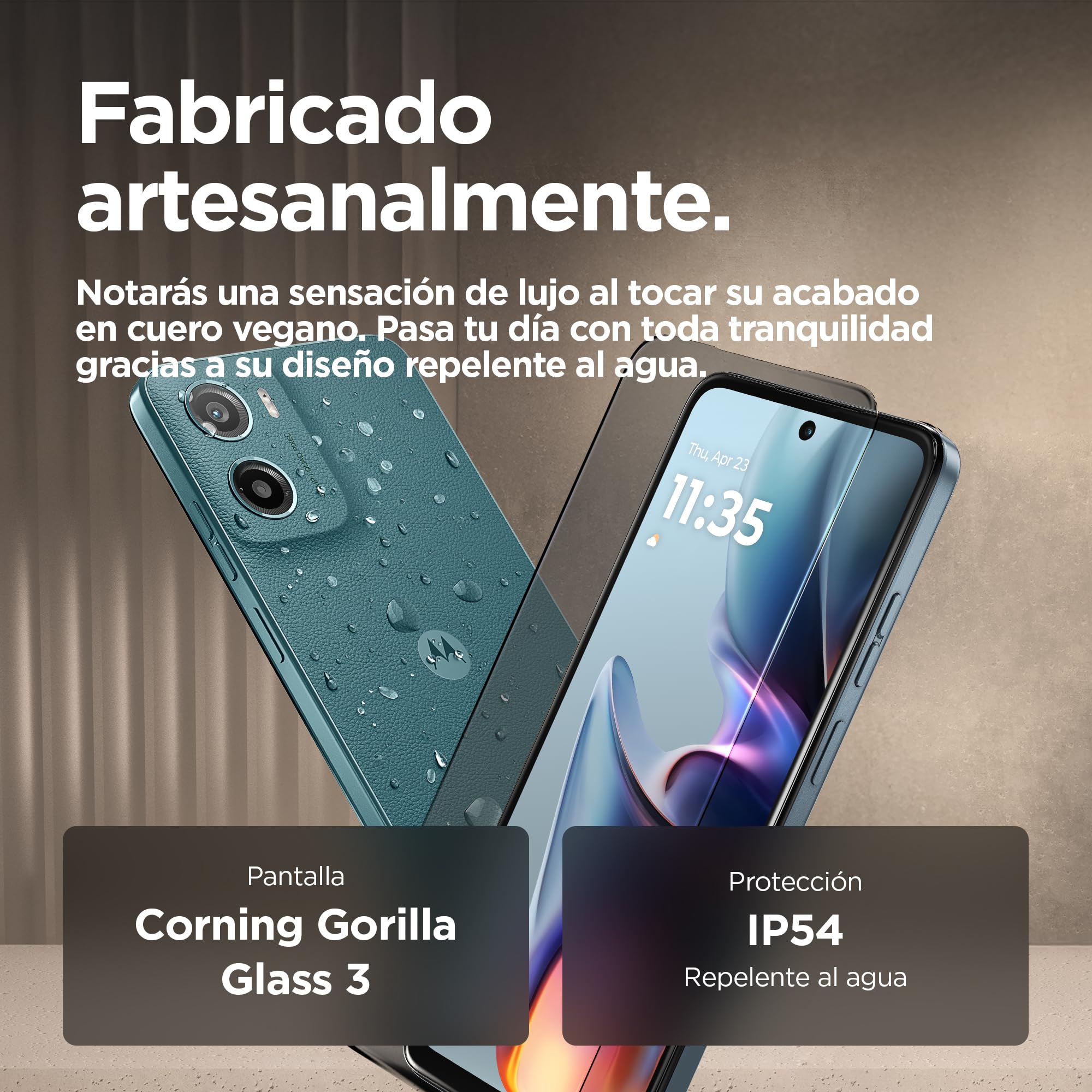 Moto g05 24GB (8G+16GB RAM Boost)/256GB Azul, España, Pantalla superbrillante de 6.67 Pulgadas, Sistema de cámaras de 50 MP, Modo Retrato con IA, Soft luxe, Corning Gorilla Glass 3, batería 5200 mAh