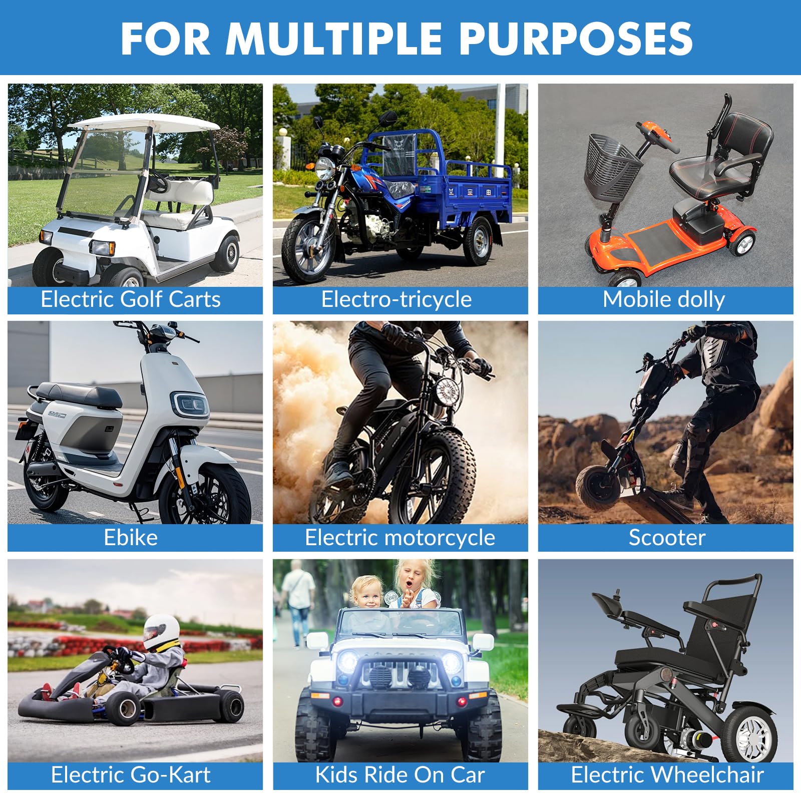 48V 20AH Batería De Bicicleta Eléctrica con Cargador 3A, para 48V Motor, Batería de Litio de Alta Capacidad para Go-Karts, Scooters y Motos Eléctricas