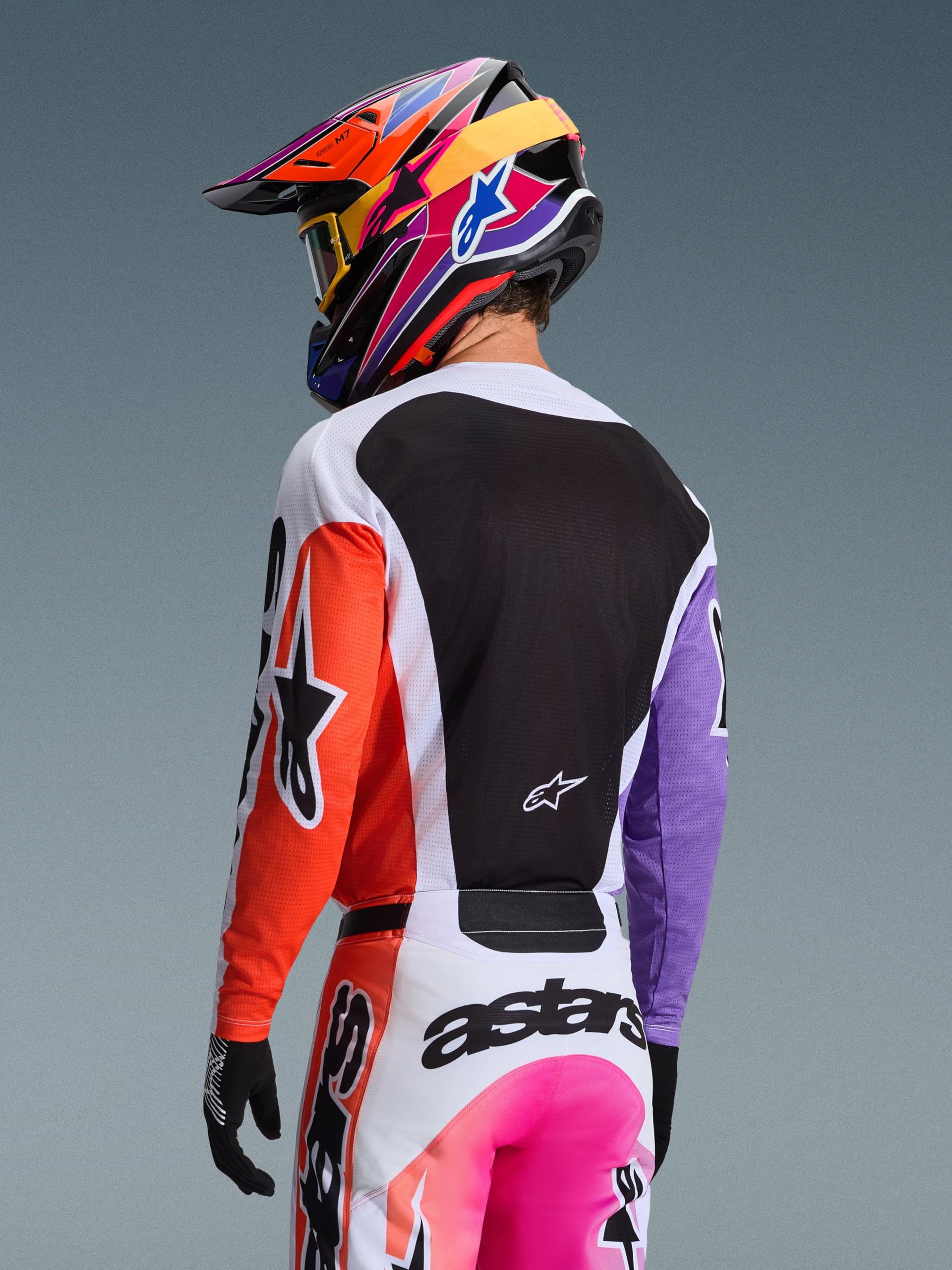 Alpinestars Racer A Portl Maglia da motocross, multicolore, XL