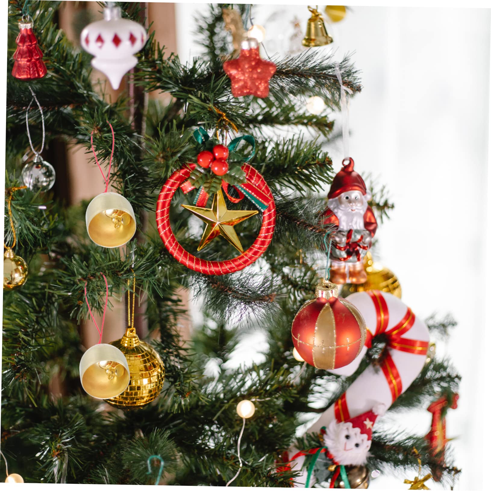 SUPVOX 3 Set La Campana Werchristmas Xmas Decorazioni Per Finestre Passamaneria Decorativa Fiocco Di Neve Carillon Campane Di Natale Ornamento Campana Fai Da Te Lega Golden 10 Pezzi * 3