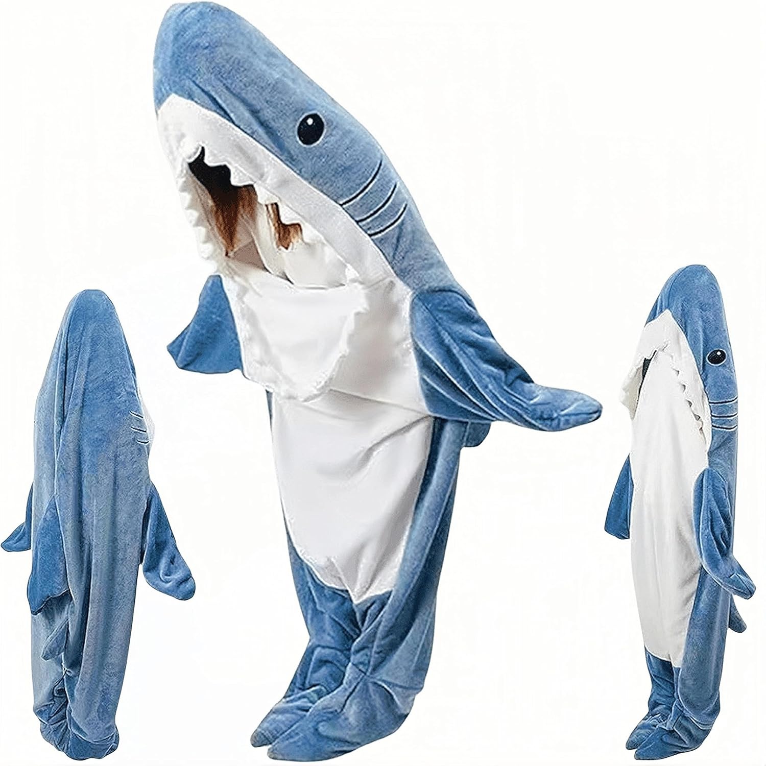 Shark Blanket Onesie Adult, KoveYzao Wearable Shark Blanket Hoodie