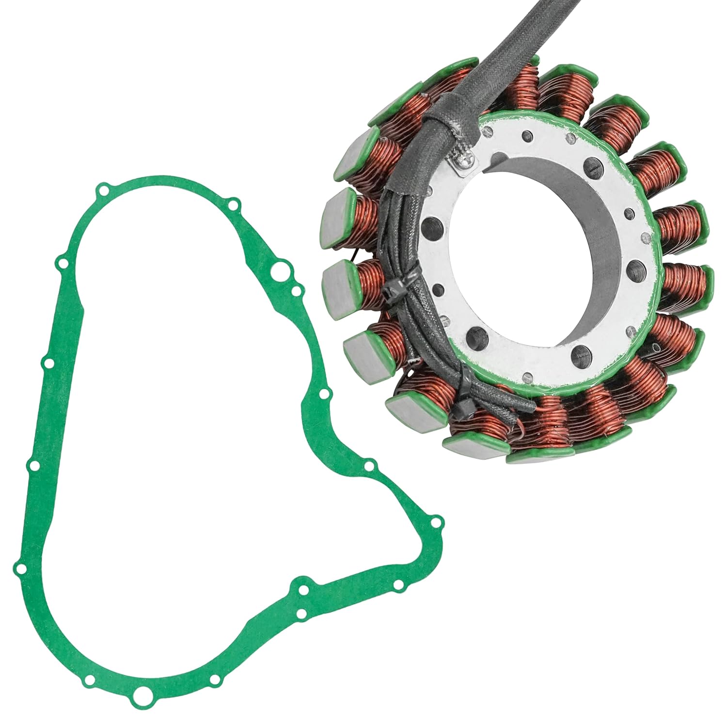 Caltric Stator and Gasket Compatible with Suzuki Lt-F500F Lt F500F Quadrunner 500 1998 1999 2000 2001 2002