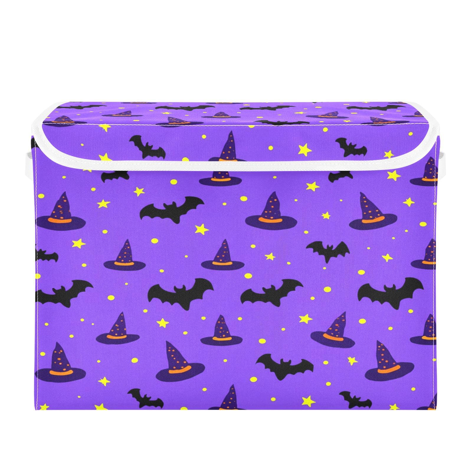 Boîte de rangement tissu Halloween pliante bac de stockage avec couvercle