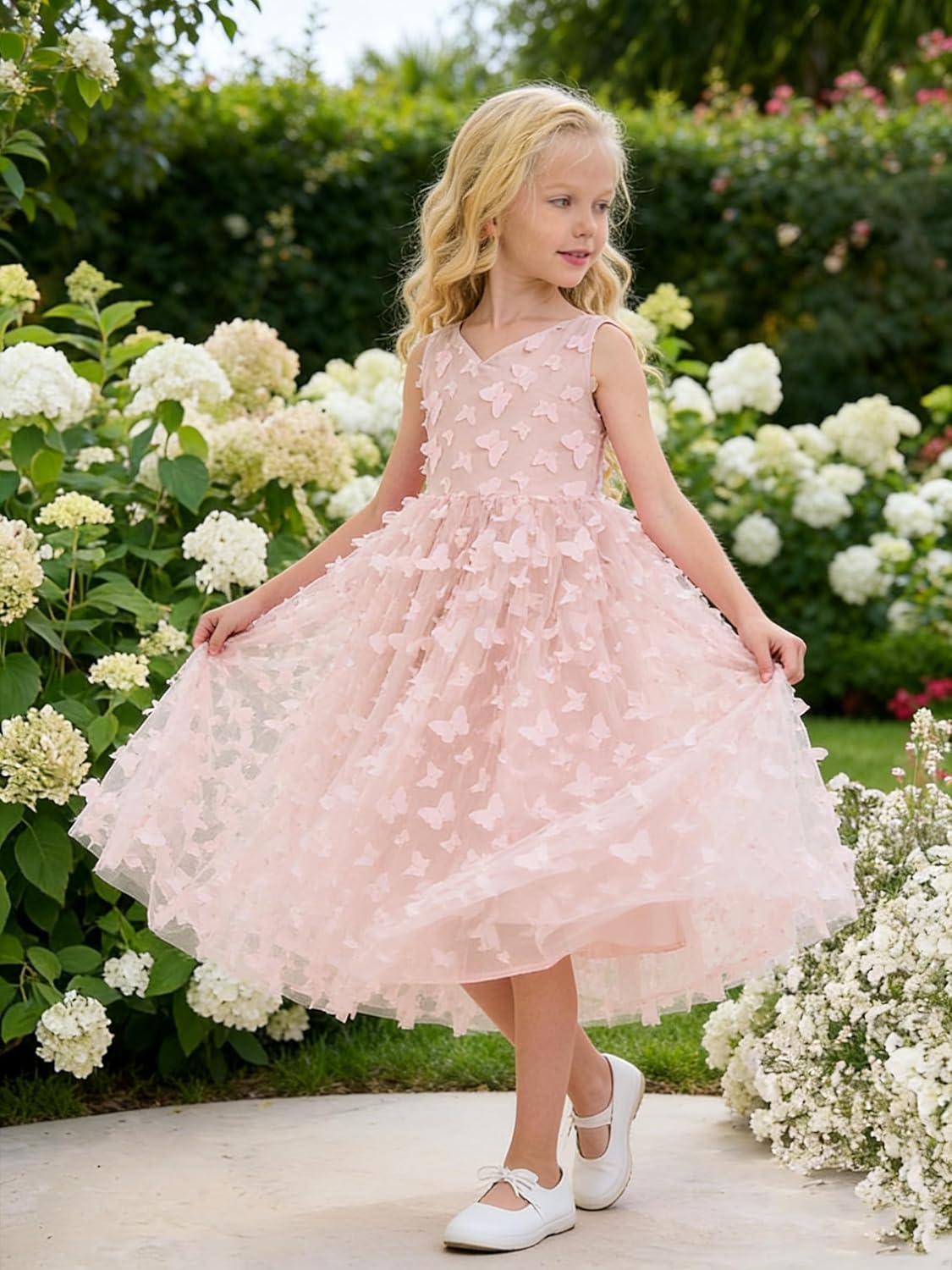 Flower Girls Dress Tulle Princess Dress Toddler Baby Girls Butterfly Dresses Wedding Pageant Communion Gown - Image 3