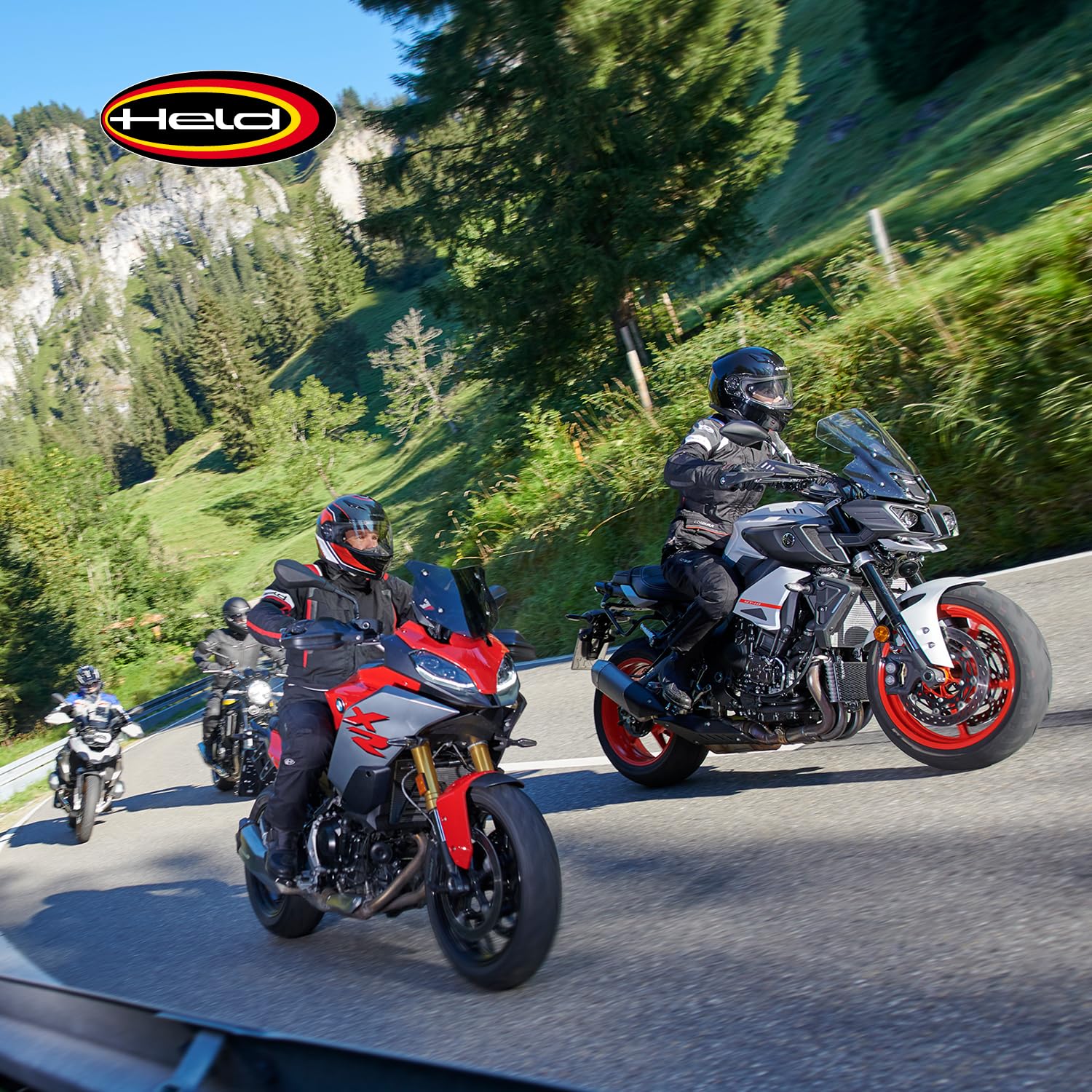 Held 4-Touring II Tourenjacke - Motorrad Jacke Wasserdicht - Textil Motorradjacke Damen mit Protektoren Level 1 - CE Schutzkleidung Klasse A, Schwarz