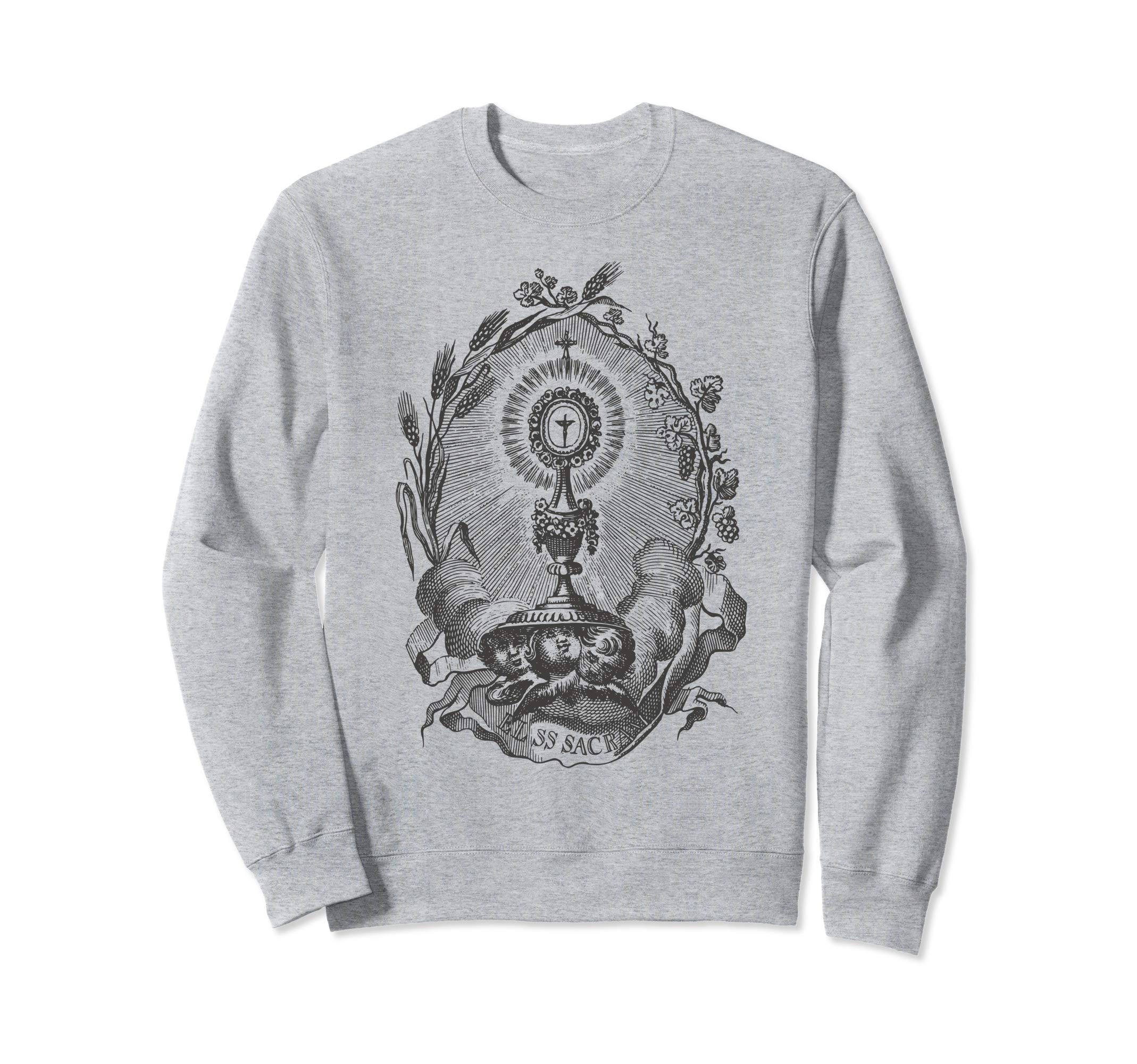 Holy Sacrament Eucharistic Adoration Catholic Vintage Sweatshirt