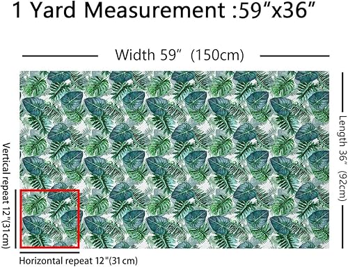 Miniatura 2 de Feelyou The Yard, tela de tapicería de hojas de palmera tropical por The Yard, tela decorativa hawaiana de verano para tapicería y proyectos de