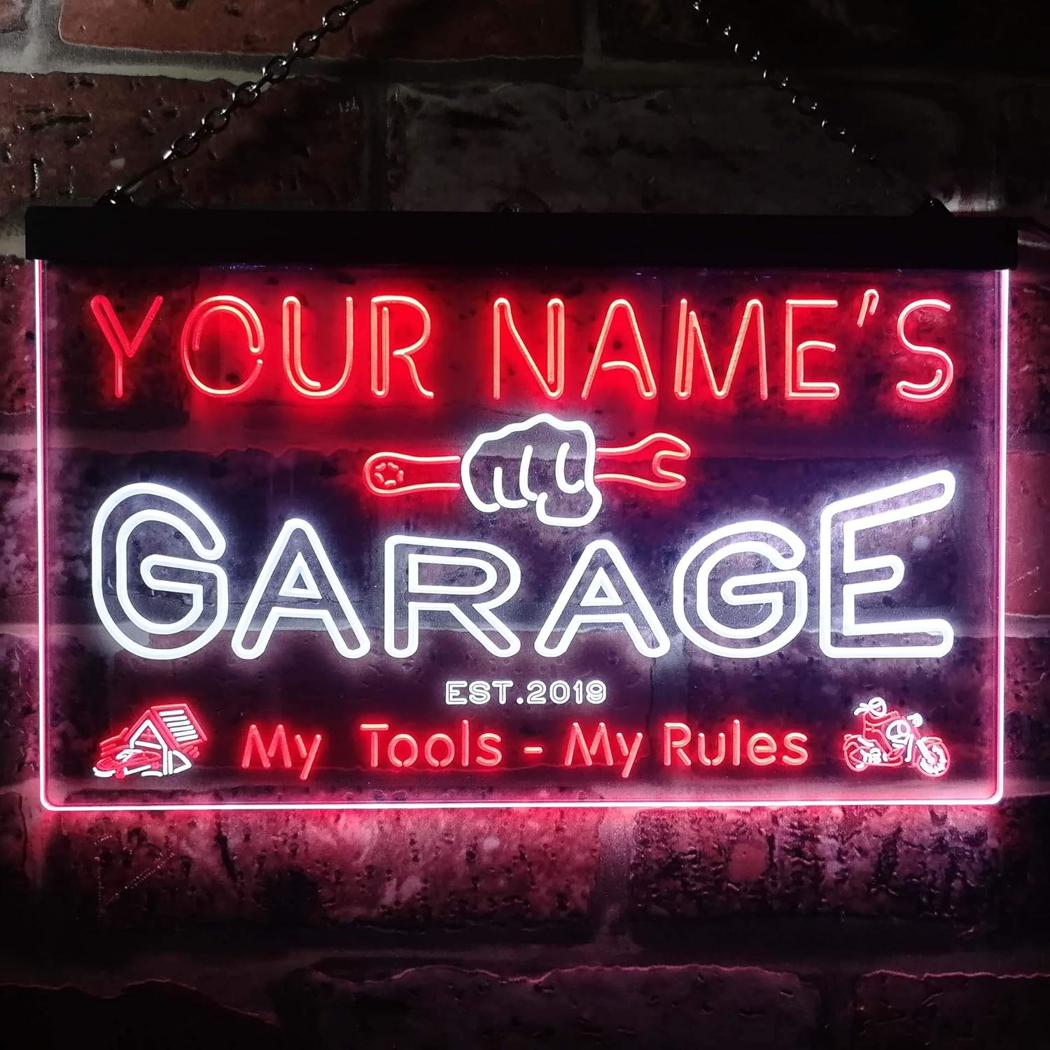 Flash Sale ADVPRO Personalized Your Name Est Year Theme Garage Man Cave Deco Dual Color LED Neon Sign White & Red 24 x 16 st6s64-pp1-tm-wr Amazon Crazy 🔥 Deals ADVPRO Personalized Your Name Est Year Theme Garage Man Cave Deco Dual Color LED Neon Sign White & Red 24 x 16 st6s64-pp1-tm-wr